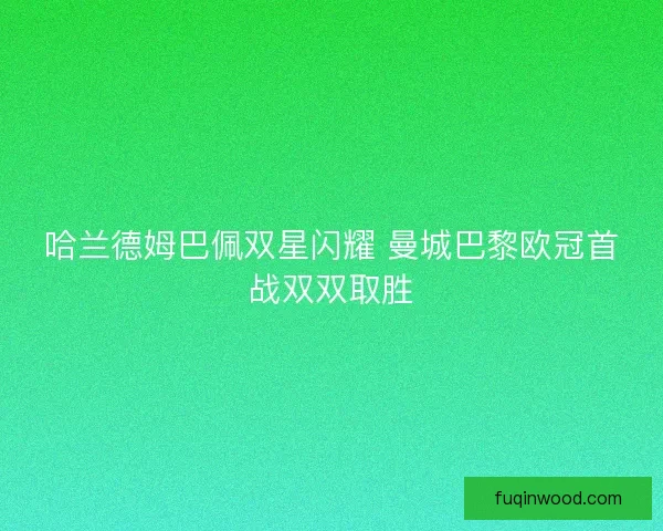 哈兰德姆巴佩双星闪耀 曼城巴黎欧冠首战双双取胜